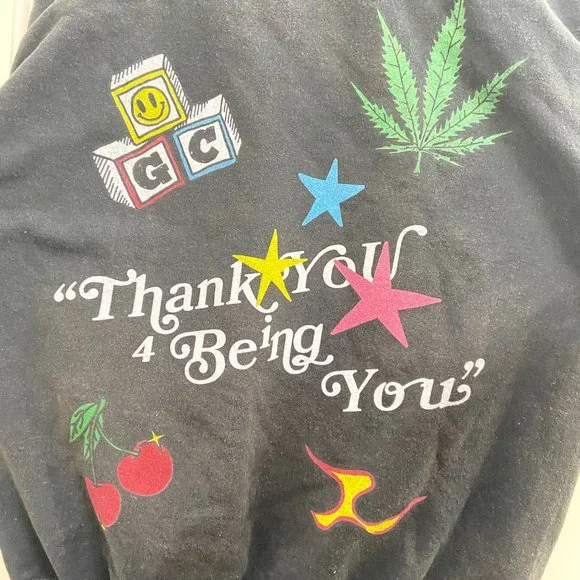 NEW Goat Crew Black Thank You for Being You Graphic Sweatshirt Size S - Picture 5 of 10